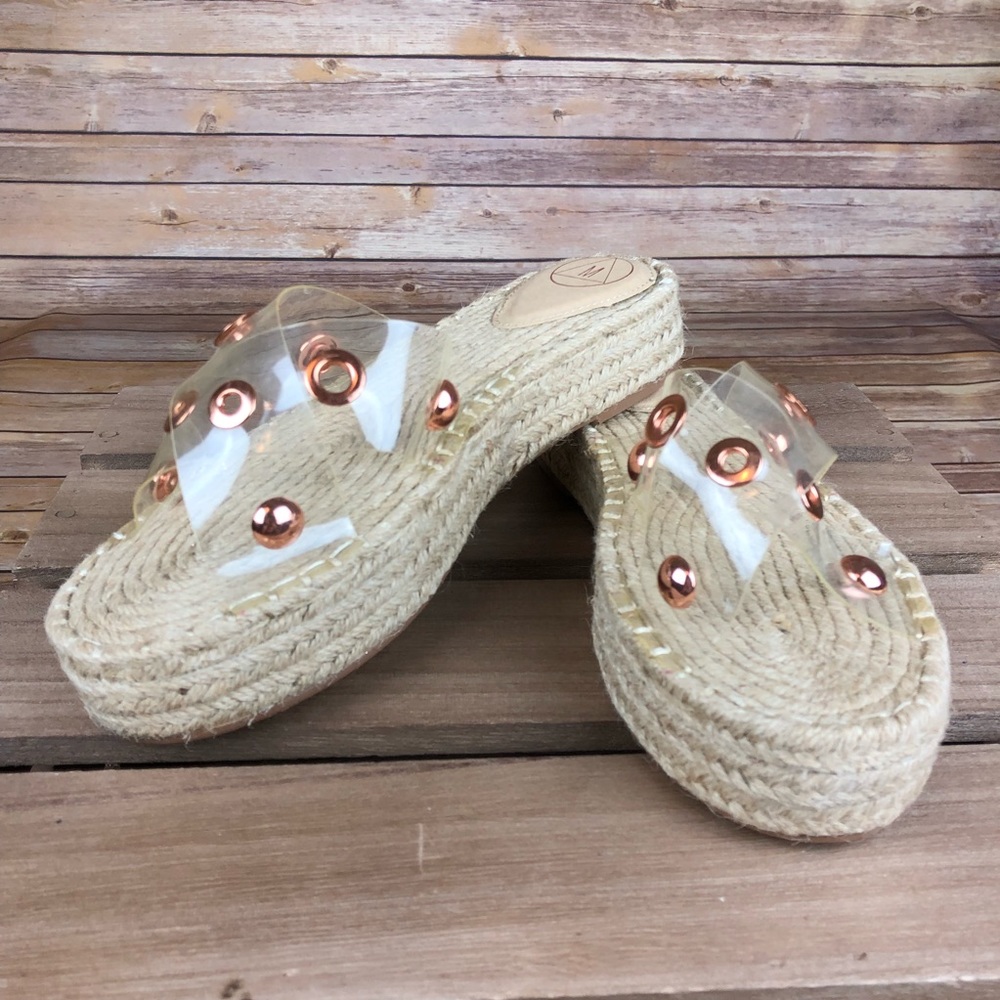 Missguided clear strap sandals size EU 38